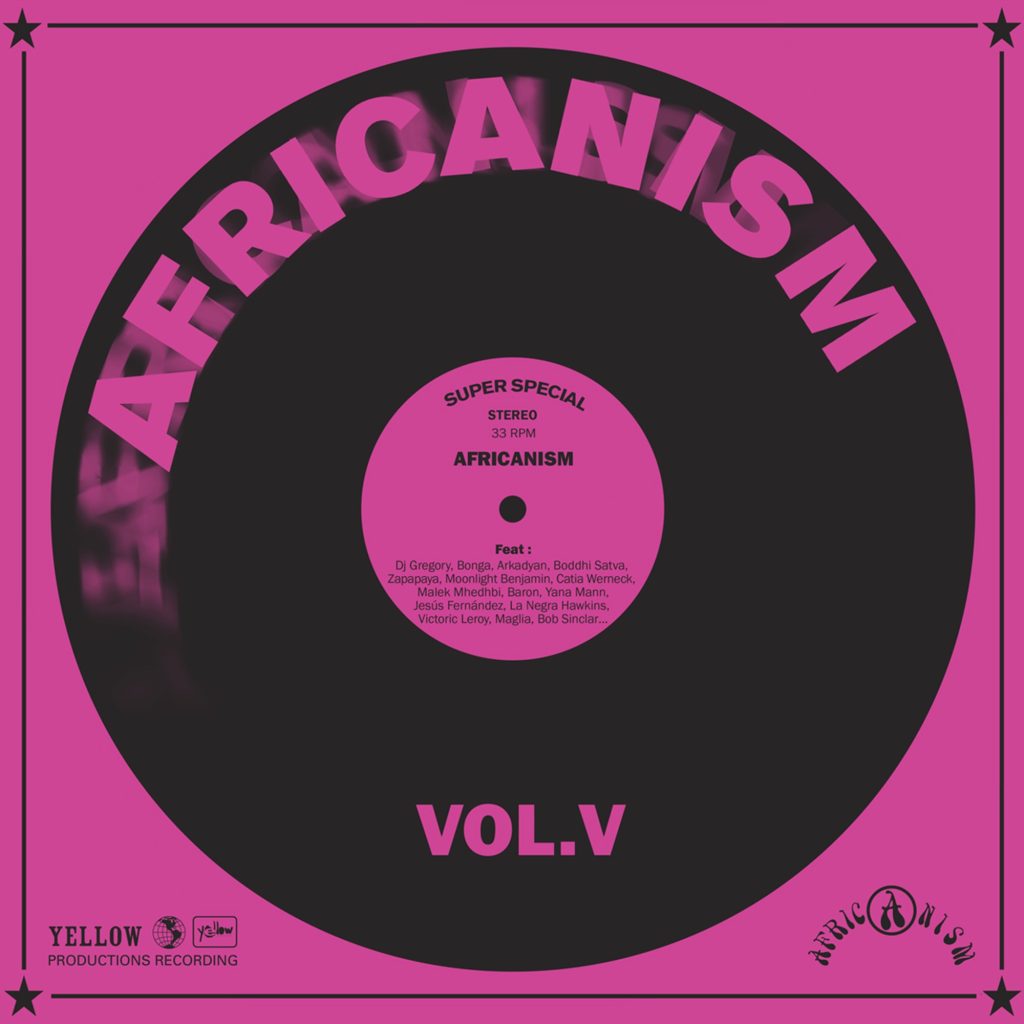 Pochette rose et noire de l’album Africanism Vol. V de Bob Sinclar et Africanism All Stars